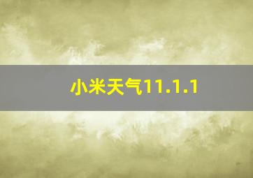 小米天气11.1.1