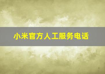 小米官方人工服务电话