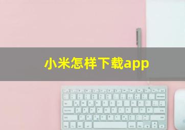 小米怎样下载app