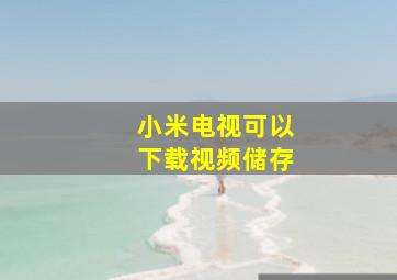 小米电视可以下载视频储存