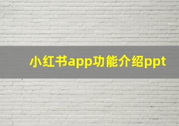 小红书app功能介绍ppt