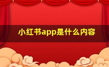 小红书app是什么内容