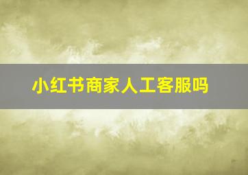 小红书商家人工客服吗