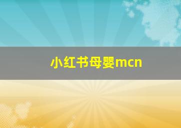 小红书母婴mcn