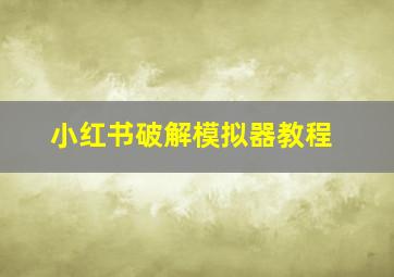 小红书破解模拟器教程