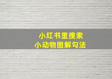 小红书里搜索小动物图解勾法