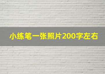 小练笔一张照片200字左右