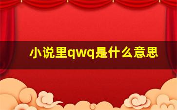 小说里qwq是什么意思