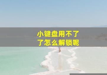 小键盘用不了了怎么解锁呢