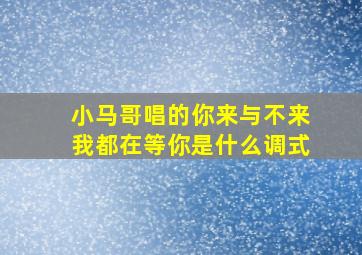 小马哥唱的你来与不来我都在等你是什么调式