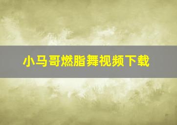 小马哥燃脂舞视频下载