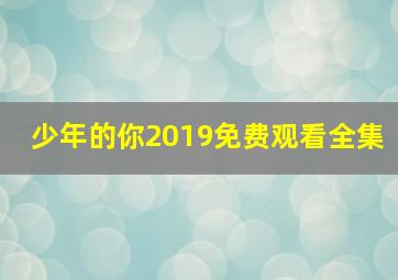 少年的你2019免费观看全集