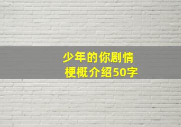 少年的你剧情梗概介绍50字