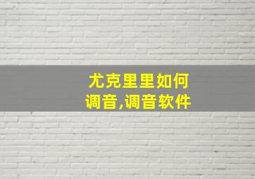 尤克里里如何调音,调音软件