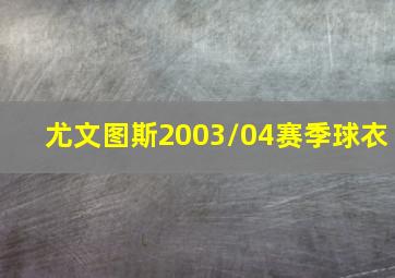 尤文图斯2003/04赛季球衣