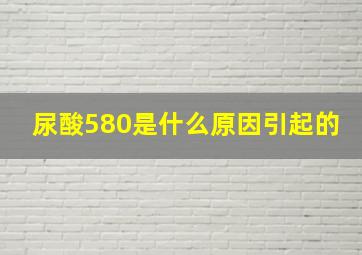 尿酸580是什么原因引起的