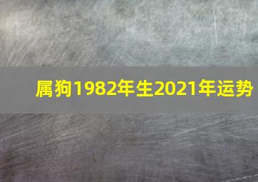 属狗1982年生2021年运势