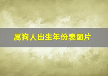 属狗人出生年份表图片