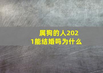 属狗的人2021能结婚吗为什么