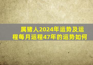 属猪人2024年运势及运程每月运程47年的运势如何