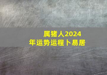 属猪人2024年运势运程卜易居