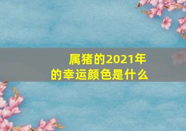 属猪的2021年的幸运颜色是什么