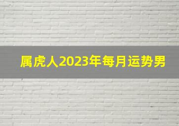 属虎人2023年每月运势男