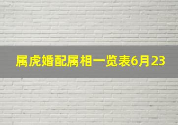 属虎婚配属相一览表6月23