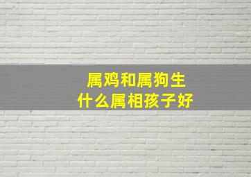 属鸡和属狗生什么属相孩子好