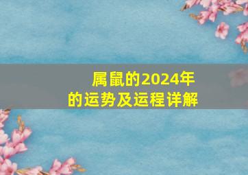 属鼠的2024年的运势及运程详解