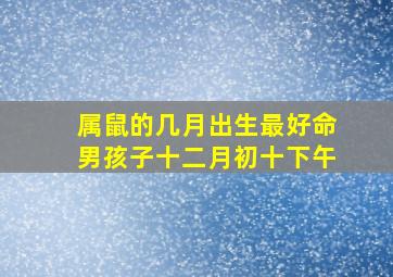 属鼠的几月出生最好命男孩子十二月初十下午