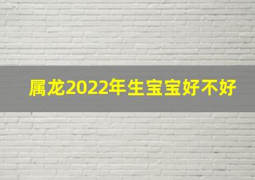 属龙2022年生宝宝好不好