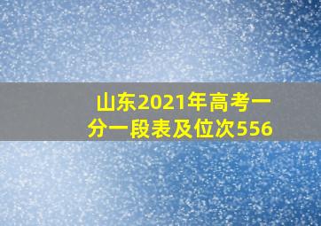 山东2021年高考一分一段表及位次556