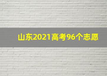 山东2021高考96个志愿