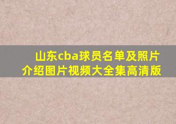 山东cba球员名单及照片介绍图片视频大全集高清版