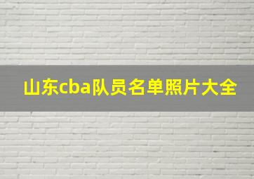 山东cba队员名单照片大全