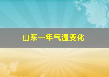 山东一年气温变化