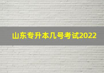 山东专升本几号考试2022