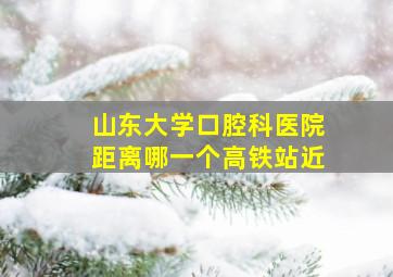 山东大学口腔科医院距离哪一个高铁站近