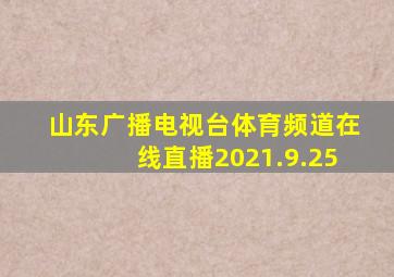 山东广播电视台体育频道在线直播2021.9.25