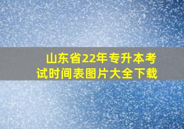 山东省22年专升本考试时间表图片大全下载