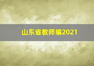 山东省教师编2021