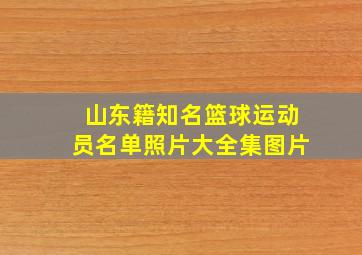 山东籍知名篮球运动员名单照片大全集图片