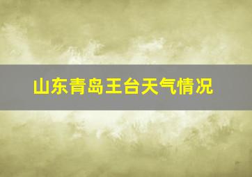 山东青岛王台天气情况