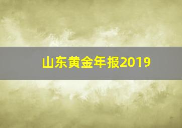 山东黄金年报2019