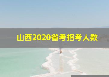 山西2020省考招考人数