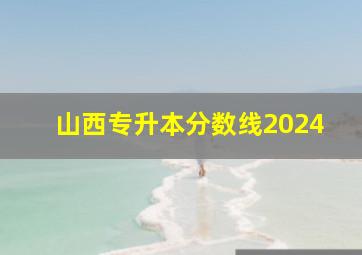 山西专升本分数线2024