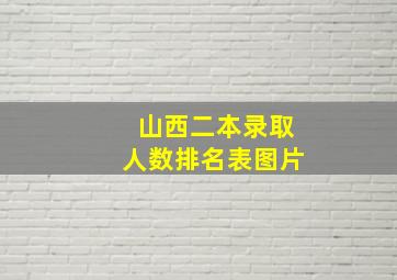 山西二本录取人数排名表图片