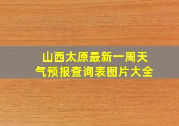 山西太原最新一周天气预报查询表图片大全