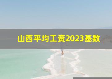 山西平均工资2023基数